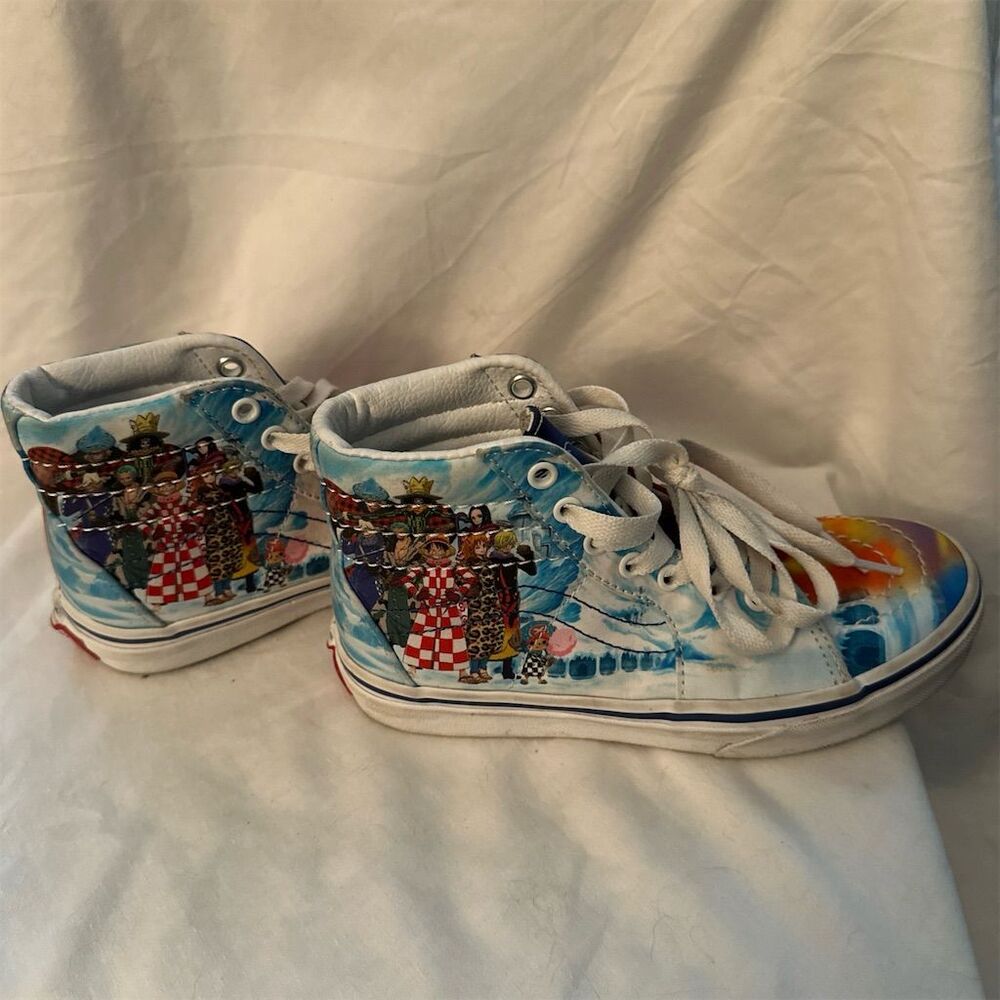 Vans Sk8-Hi One Piece Punk Hazard Kids High-Top Shoes Size 2 Multicolor